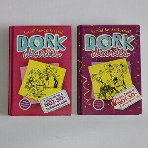 Dork Diaries book 1 and 2 set -- Pink and Purple Tween School Age Young Reader